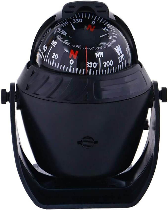 Boat Compass Dash Mount Flush - Boating Compass Dashboard Suction - Navigation Marine Compass Boats Surface Mount